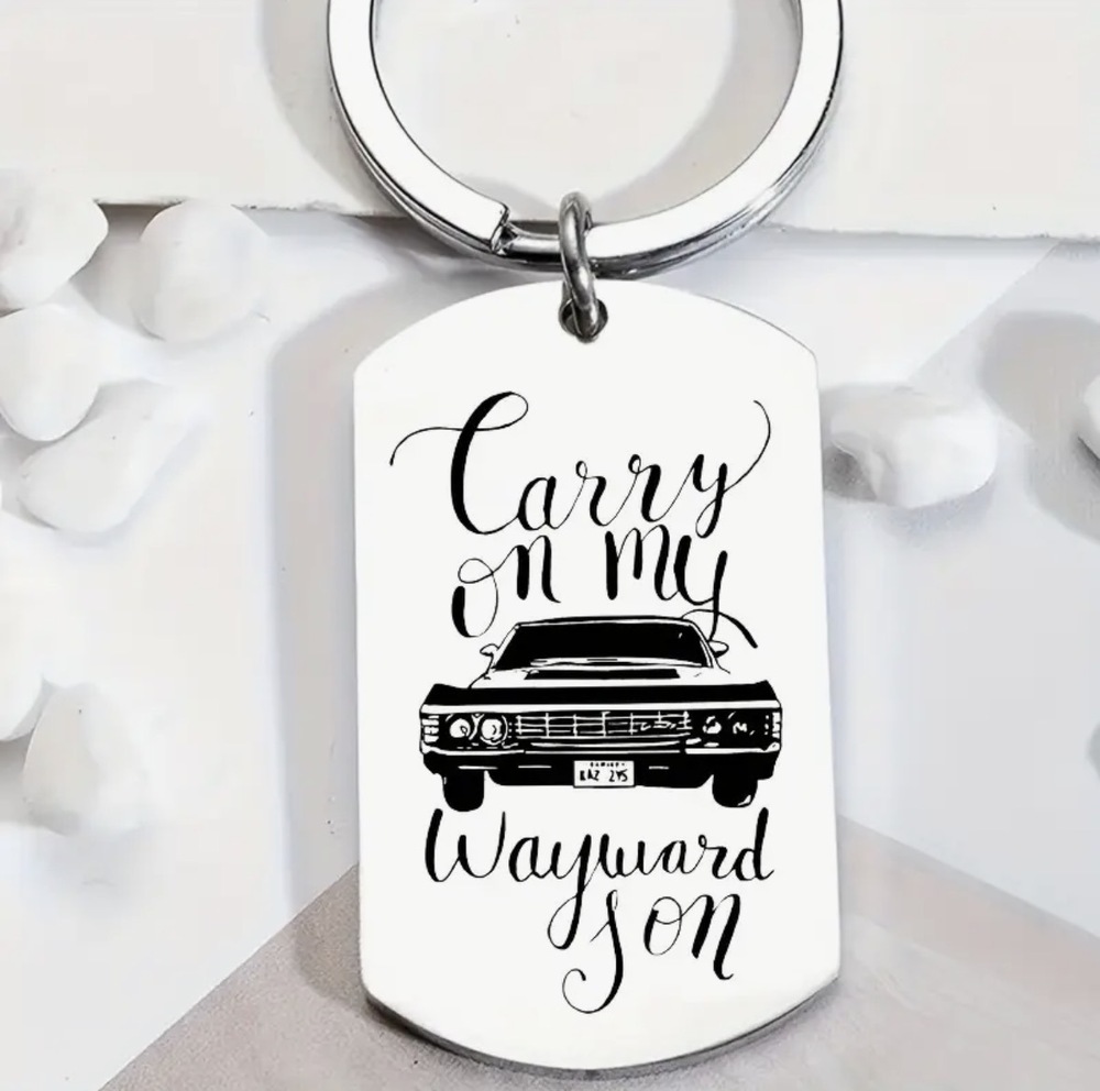 3/$25 Supernatural Carry On My Wayward Son Stainless Steel Keychain NEW
